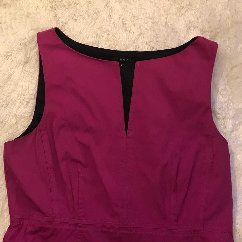 Theory hot pink with black lining dress